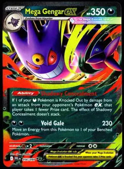 Pokemon TCG Mega Gengar ex 056/094 2025 Phantasmal Flames Double Rare Card - NM - Image 1