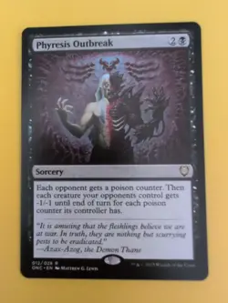 Phyresis Outbreak. Sorcery. ONC Magic the Gathering Card. Rare NM as shown. - Image 3