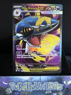 Pokemon Card Mega Sharpedo EX 113/094 Phantasmal Flames Full Art Near Mint - Image 1