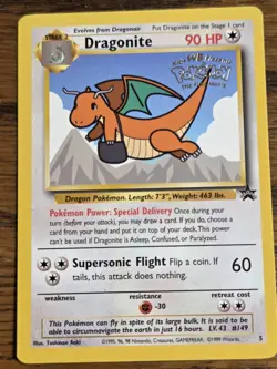 Pokemon Wotc Black Star Promo # 5 Movie Promo DRAGONITE **not played** - Image 1