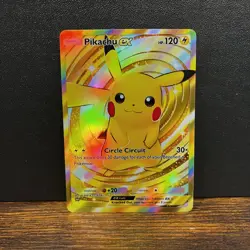 Pokemon TCG Pocket Pikachu EX Crown Rare Holographic SIR- Fan Art - Image 1