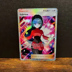Pokemon TCG Pocket Sabrina Trainer Holographic SIR- Fan Art - Image 1