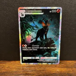 Pokemon TCG Pocket Houndoom Holographic SIR- Fan Art - Image 1