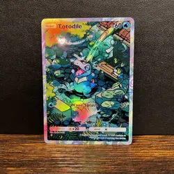 Pokemon TCG Pocket Totodile Holographic SIR- Fan Art - Image 1