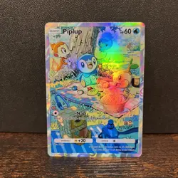Pokemon TCG Pocket Piplup Holographic Illustration Rare - Fan Art - Image 1