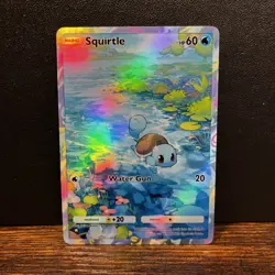 Pokemon TCG Pocket Squirtle Holographic Illustration Rare - Fan Art - Image 1