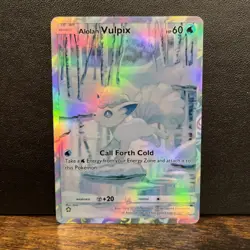 Pokemon TCG Pocket Alolan Vulpix Holographic SIR- Fan Art - Image 1