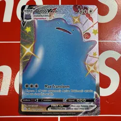 Pokemon TCG Ditto VMAX Full Art Ultra Rare SV119/SV122 Shining Fates - Image 1