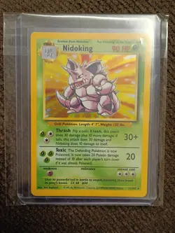 Pokemon TCG Nidoking Base Set Holo Unlimited Holo Rare Card 11/102 LP - Image 1