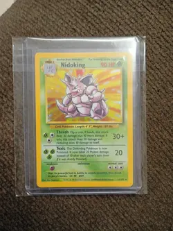 Pokemon TCG Nidoking Base Set Holo Unlimited Holo Rare Card 11/102 LP - Image 2
