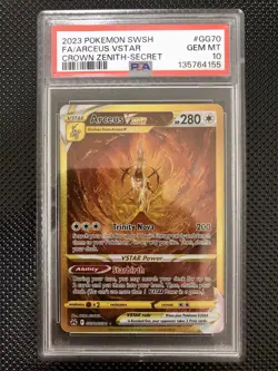 2023 POKEMON SWORD & SHIELD CROWN ZENITH SECRET FULL ART/ARCEUS VSTAR PSA 10 - Image 1
