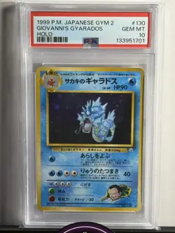 1999 POKEMON JPN GYM 2 #130 GIOVANNI'S GYARADOS-HOLO PSA 10 - Image 2