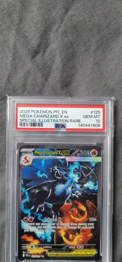 PSA 10 Mega Charizard X Ex #125/094 - Phantasmal Flames Pokemon TCG - Image 2
