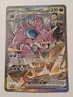 Team Rocket's Nidoking ex 233/182 SIR - Sv10: Destined Rivals Pokemon Card NM - Image 1