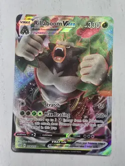 Pokemon TCG Rillaboom VMAX 018/192 Swsh02: Rebel Clash Holo - Image 1