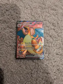 Pokemon TCG Charizard EX Holo Ultra Rare Card 183/165 SV 151 - Image 1
