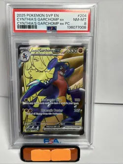Cynthia's Garchomp EX SVP204 NM-MINT PSA 8. Pokemon S&V Black Star Promos - Image 1
