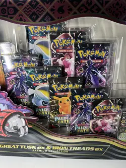 Pokemon TCG Paldean Fates Great Tusk Iron Threads Ex Premium Collection - Image 4