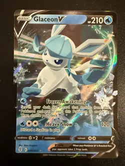 Pokemon TCG Glaceon V 040/203 SWSH07: Evolving Skies Holo - Image 1