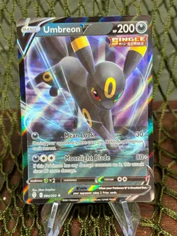UMBREON V ~ 094/203 ~ ULTRA RARE Pokemon TCG: Evolving Skies ERROR ON BACK - Image 1