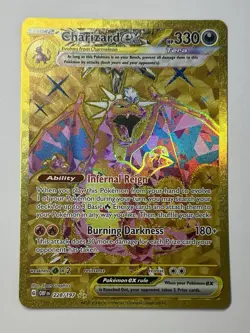 Charizard EX Gold Hyper Rare Card 228/197 Obsidian Flames Pokemon TCG MINT - Image 1