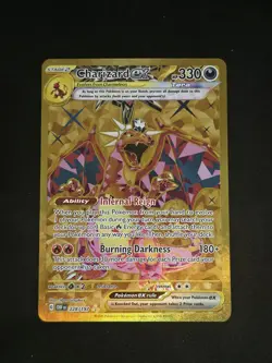 Charizard EX 228/197 Obsidian Flames Gold Hyper Rare Pokemon Card - Image 1