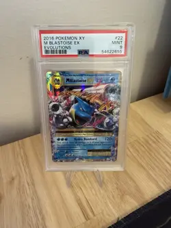 Blastoise EX Pokemon TCG 2016 Evolutions 22/108 PSA 9 MINT - Image 1
