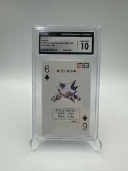 1996 Haunter Poker Playing Cards Red Deck - CGC 10 Gem Mint Pokemon 6 Spades - Image 1