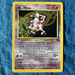 Pokemon TCG Mr. Mime Jungle 6/64 Holo Rare Unlimited Basic Card - Image 1
