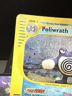 Pokemon Card Poliwrath 24/165 Expedition Base Set Holo Rare Swirl Played - Image 4