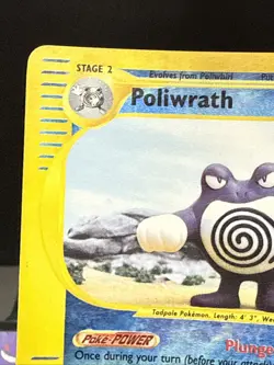 Pokemon Card Poliwrath 24/165 Expedition Base Set Reverse Holo Rare Played - Image 3