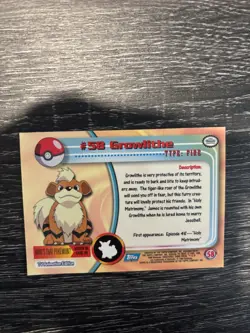 Pokemon Cards: 1999 Topps #58 & 59 Growlithe & Arcanine Holo Cards - Image 4