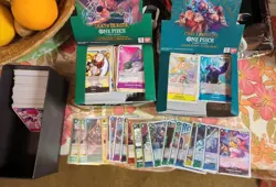 One Piece TCG Card Game Bulk Lot ENGLISH ONLY + 20 HOLOS NEAR MINT CARDS - Image 1