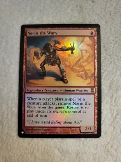MtG Norin the Wary Time Spiral Foil Rare Clean NM - Image 1