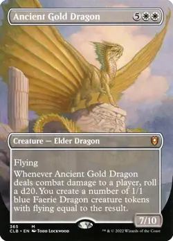 MTG - Ancient Gold Dragon - Fanart Battle for Baldur's Gate - EDH / Playtest - Image 1