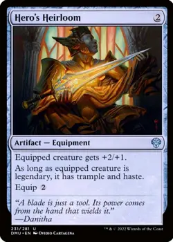 X 1 Hero's Heirloom NM-M DMU 231 MTG Magic The Gathering - Image 1
