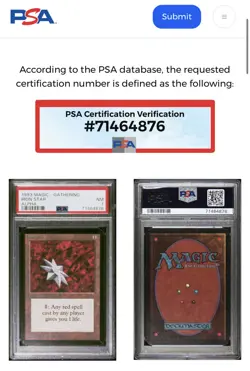 IRON STAR Alpha PSA 7 Graded MTG Vintage - Image 4