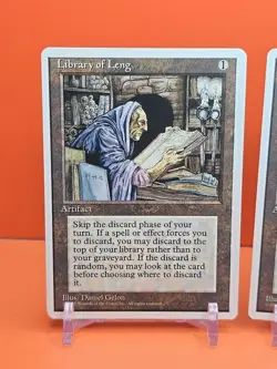 🟤🟤🟤 (2) 1995 Magic The Gathering LIBRARY OF LENG 4TH EDITION PLAYED 🟤🟤🟤 - Image 2