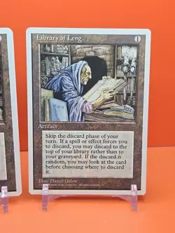 🟤🟤🟤 (2) 1995 Magic The Gathering LIBRARY OF LENG 4TH EDITION PLAYED 🟤🟤🟤 - Image 3