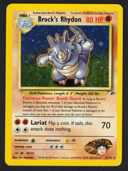 Brock’s Rhydon (GH 2) - Gym Heroes - Englisch - Pokemon Vintage Holo Rare - Image 1