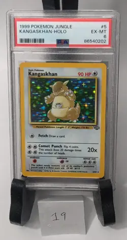 1999 Kangaskhan Jungle Holo Pokemon #5 PSA 6 - Image 1