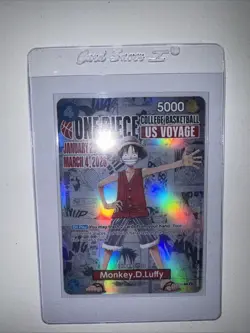 One Piece Monkey D. Luffy US Voyage Rutgers College Basketball Promo Card - Image 2