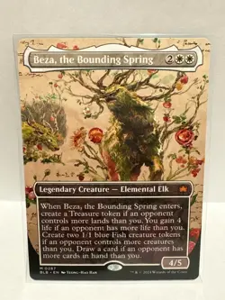 Beza, the Bounding Spring (Borderless) Bloomburrow Regular Near Mint - Image 1