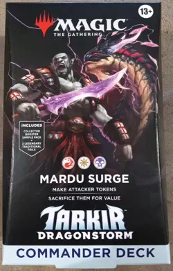 Magic The Gathering Tarkir Dragonstorm Commander Deck Mardu Surge NEW SEALED - Image 1