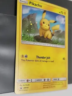 Pokemon Card Swirl! Holo Pikachu SM183 Black Star Promo Sun & Moon Cool Card - Image 4