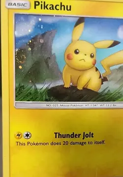 Pokemon Card Swirl! Holo Pikachu SM183 Black Star Promo Sun & Moon Cool Card - Image 5
