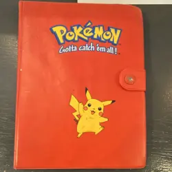 Pokemon Pikachu Red 4-Pocket Plastic Album Binder for Pokemon TCG Trading Cards - Image 1