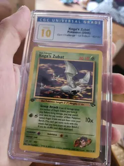 (POP 5) CGC 10 2000 Pokemon Gym Challenge 1st Edition Koga's Zubat 83/132 Card - Image 2