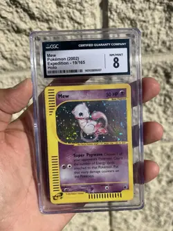CGC 8 Mew 2002 Expedition 19/165 Holo Pokemon Card Swirl - Image 2
