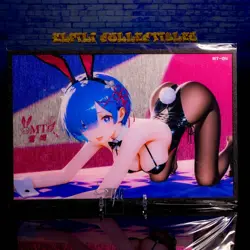 Bunny Rem Waifu A5 Premium Oversized Card MT Framed Acrylic Glitter Re:Zero - Image 1